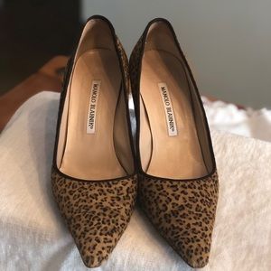 Authentic Manolo Blahnik calf hair pumps